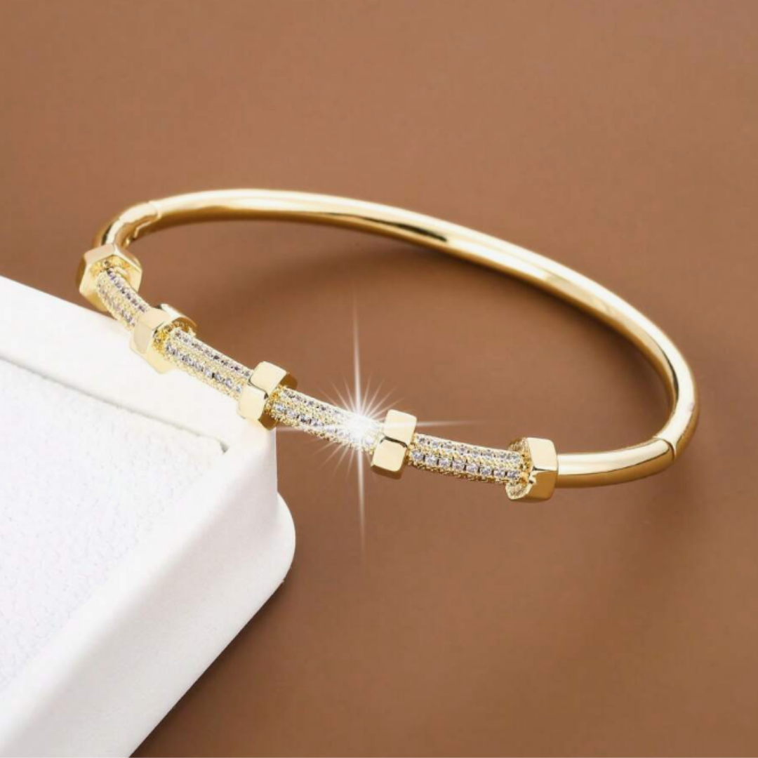 Madison – Forgyldt armbånd med moissanitdetaljer