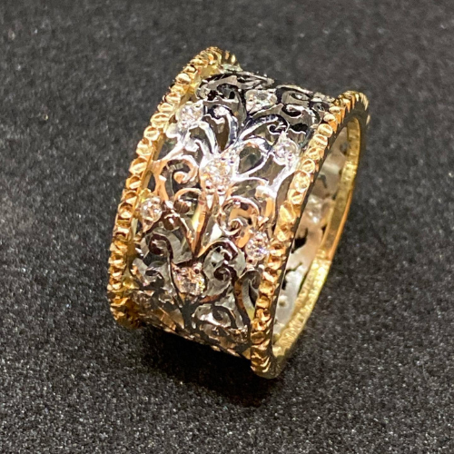 Zena – vintage ring med zirkoner