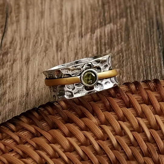 Elegant grøn zirkonring