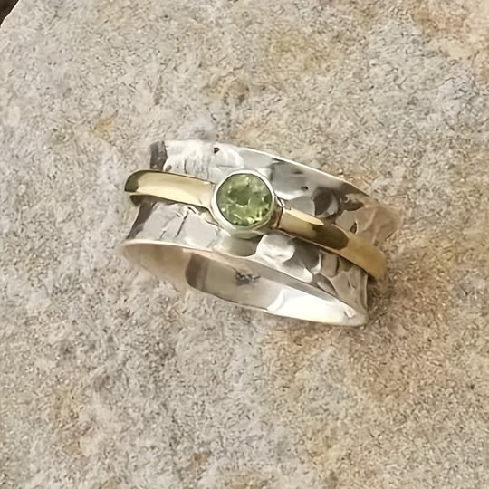 Elegant grøn zirkonring