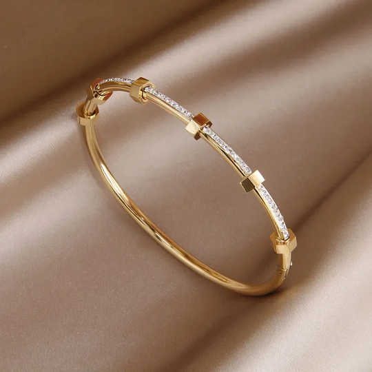 Madison – Forgyldt armbånd med moissanitdetaljer